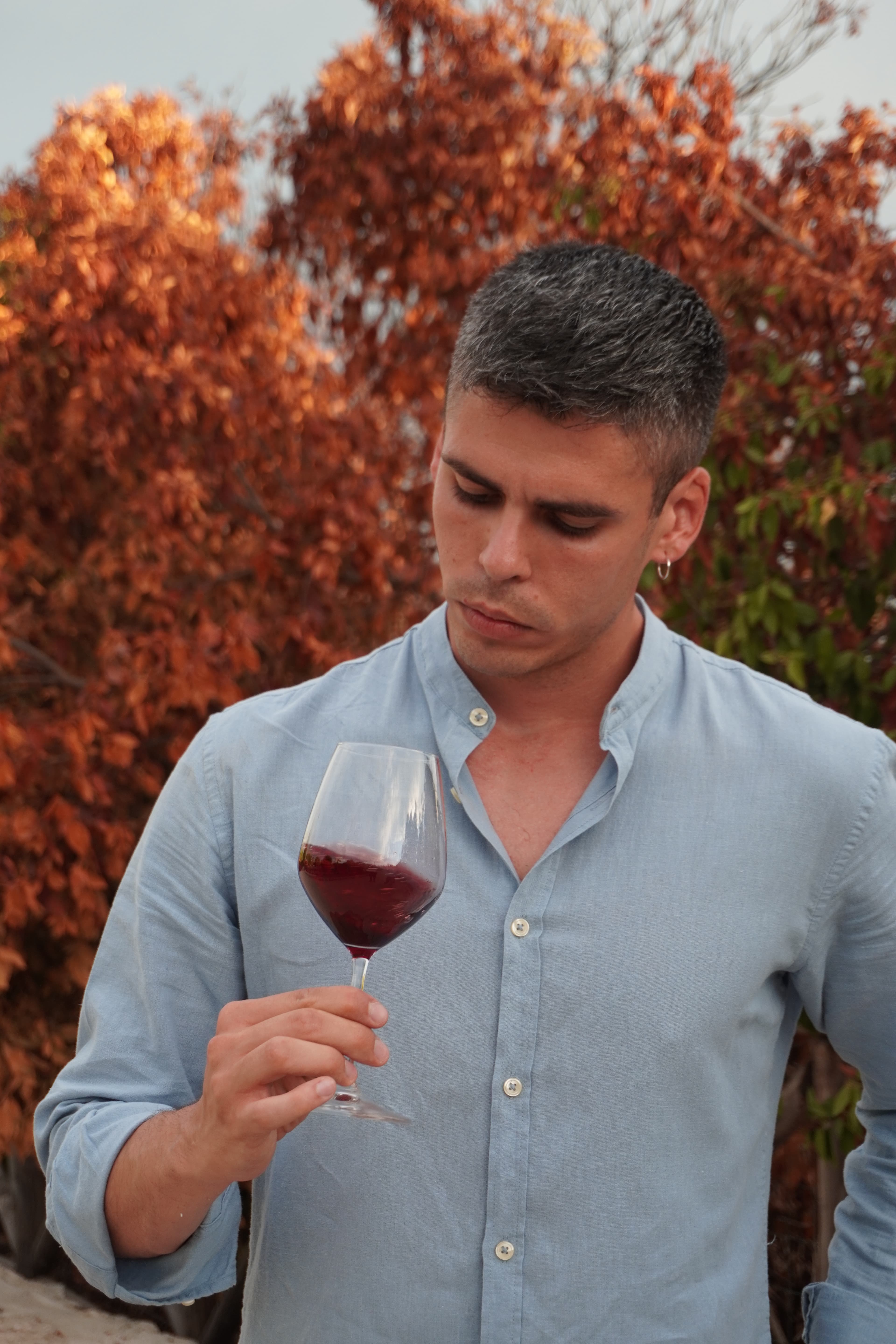 Ritratto di Matteo Spadavecchia in vigna